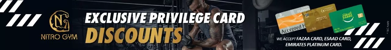 Privilege Card Discounts at al barsha gym